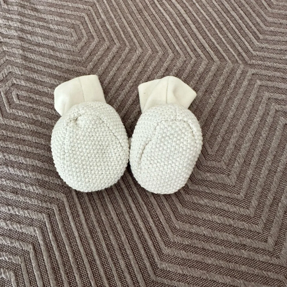 Cream Knit Bear Baby Booties - Kids Accessories